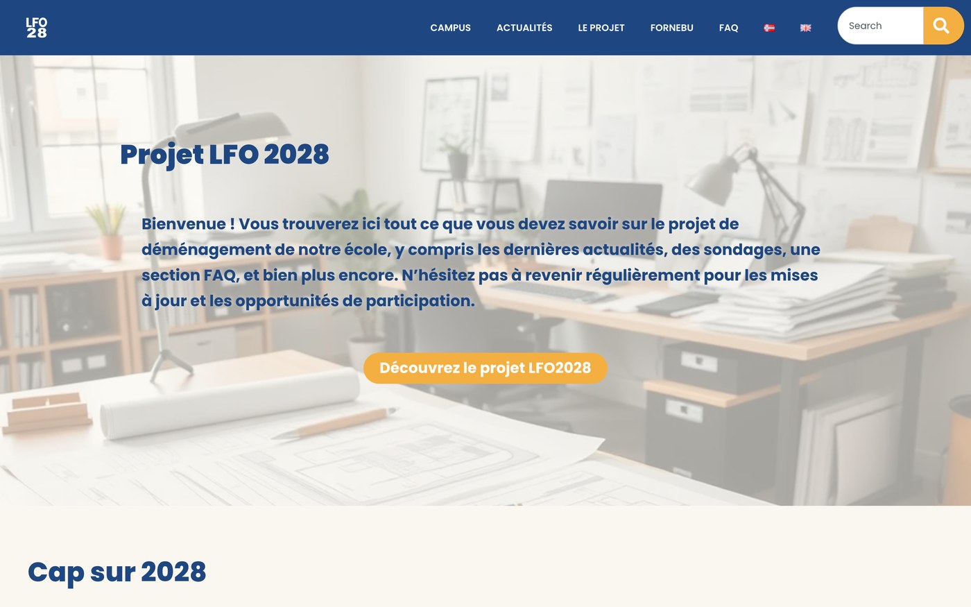 LFO28 website shown on desktop and mobile